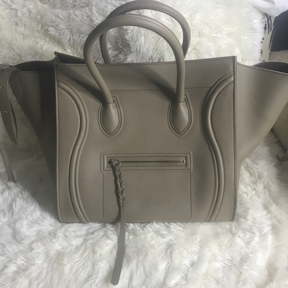 Authentic Celine Large Taupe Phantom Bag
